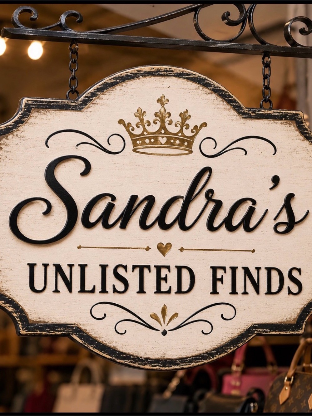 Unlisted Finds Decorative Wall Sign - Cream and Gold